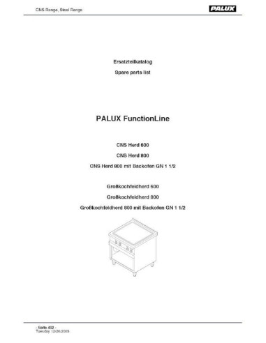 Pièces détachées PALUX FUNCTIONLINE-RANGE-CNS Annee 2006 