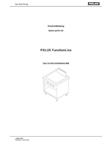 Pièces détachées PALUX FUNCTIONLINE-GAS-STEEL-RANGE Annee 2006 