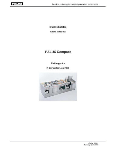 Pièces détachées PALUX COMPACT-ELECTRIC-AND-GAS-APPLIANCES-2ND-GENERATION Annee 2006 