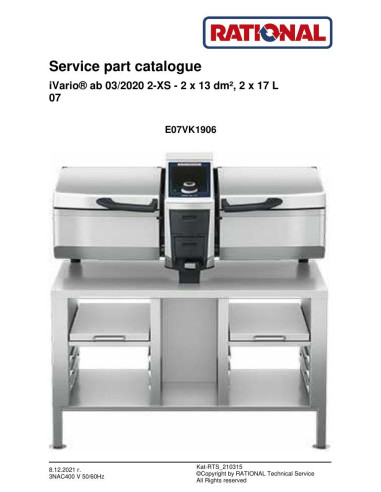 Pièces détachées RATIONAL iVP-LMX.100AE-3NAC400V50-60Hz (E07VK1906-) 