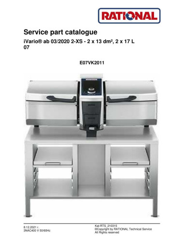 Pièces détachées RATIONAL iVP-LMX.100AE-3NAC400V50-60Hz (E07VK2011-) 