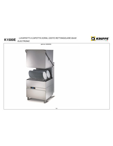 Pièces détachées KRUPPS KORAL K1500E Annee 2016 - KRUPPS KORAL K1500E - Annee 2016 - Krupps