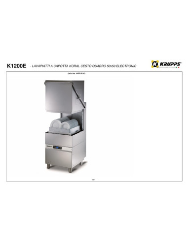 Pièces détachées KRUPPS KORAL K1200E Annee 2016 - KRUPPS KORAL K1200E - Annee 2016 - Krupps