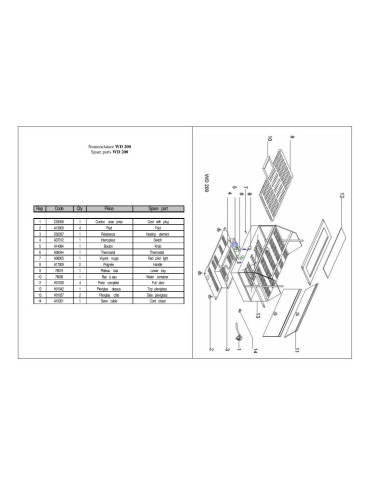 Pièces détachées ROLLER GRILL WD 200 Annee 0 