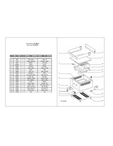 Pièces détachées ROLLER GRILL PSR 400E Annee 0 