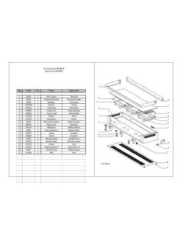 Pièces détachées ROLLER GRILL PS 90E Annee 0 