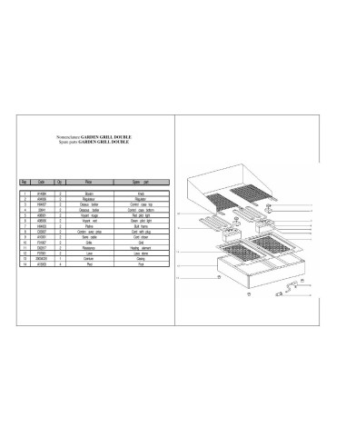 Pièces détachées ROLLER GRILL 140D Annee 0 