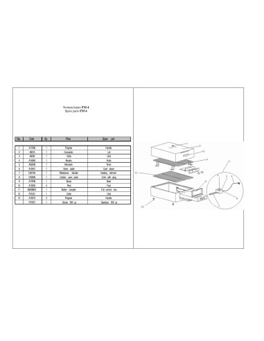 Pièces détachées ROLLER GRILL FM 4 Annee 0 