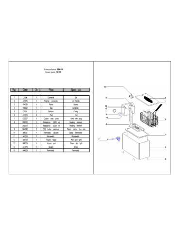 Pièces détachées ROLLER GRILL FD50 Annee 0 