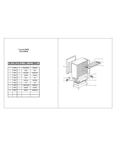 Pièces détachées ROLLER GRILL DW 110 Annee 0 