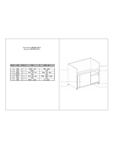 Pièces détachées ROLLER GRILL MS 3 Annee 0 