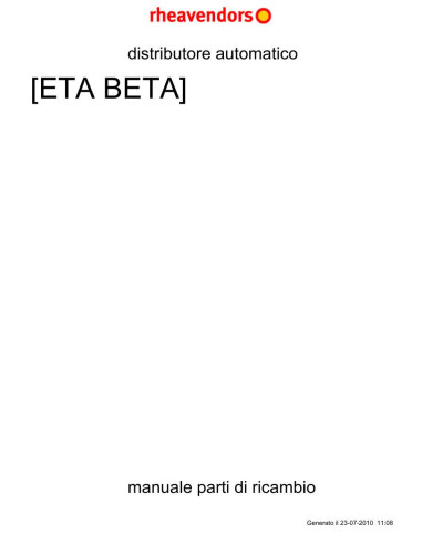 Pièces détachées RHEAVENDORS ETA-BETA 