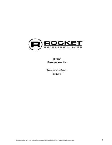 Pièces détachées ROCKET R60V Annee 2018 