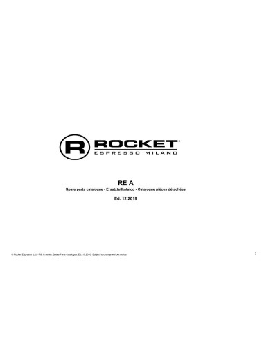 Pièces détachées ROCKET RE-A Annee 2019 