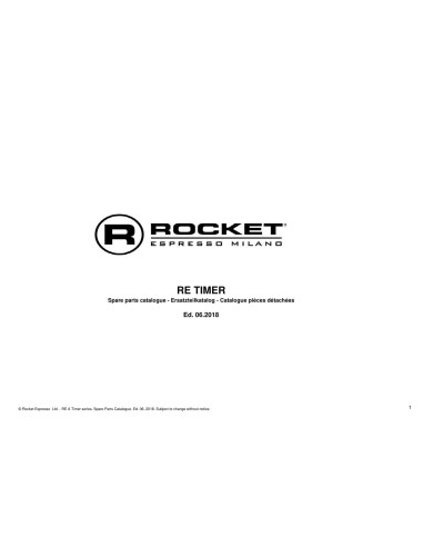 Pièces détachées ROCKET RE-TIMER Annee 2018 