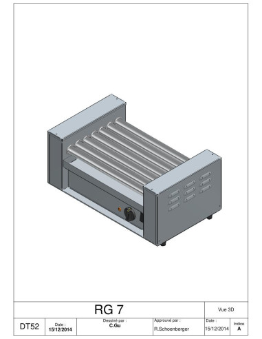 Pièces détachées ROLLER GRILL RG7 Annee 2014 