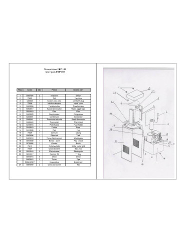 Pièces détachées ROLLER GRILL FRP 150 Annee 0 