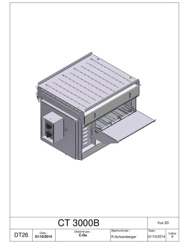 Pièces détachées ROLLER GRILL CT 3000B Annee 2014-REV0 