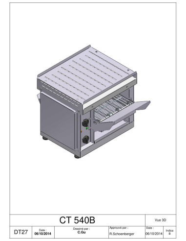 Pièces détachées ROLLER GRILL CT 540B Annee 2014 REV1 