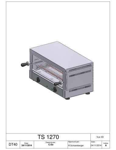 Pièces détachées ROLLER GRILL TS 1270 Annee 2014 