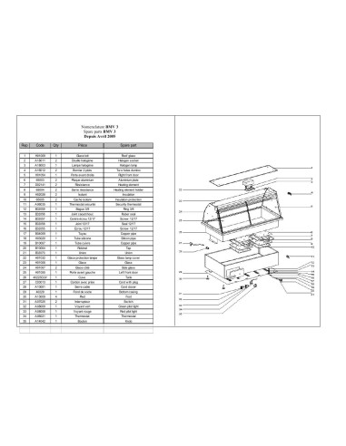 Pièces détachées ROLLER GRILL BMV 3 Annee 2005 