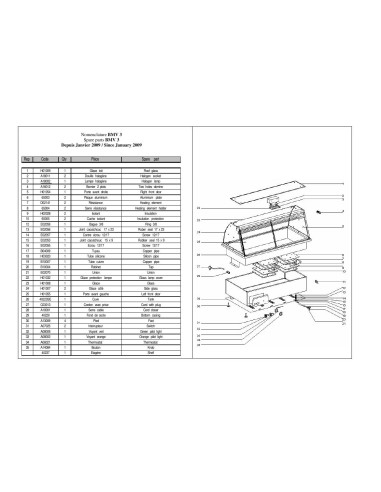 Pièces détachées ROLLER GRILL BMV 3 Annee 2009 