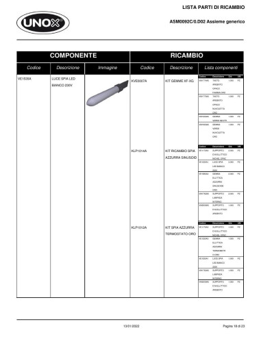 Pièces détachées SPIDOCOOK SP020 SP020/0.D03 