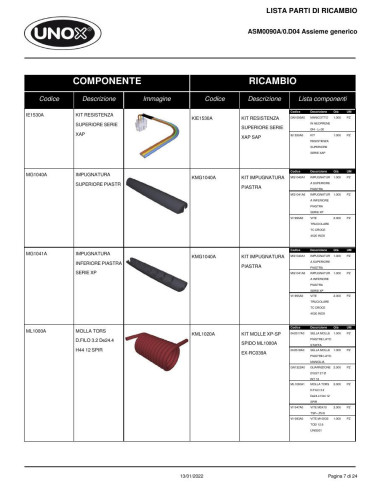 Pièces détachées SPIDOCOOK SP020T SP020T/0.D03 