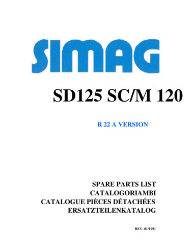 Pièces détachées SIMAG SM120 Annee 1991 