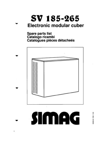 Pièces détachées SIMAG SV185 Annee 1993 