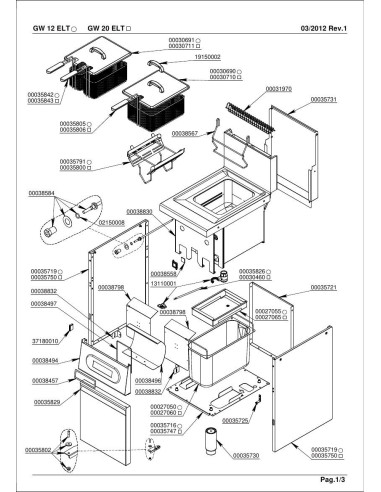 Pièces détachées ELFRAMO GW12ELT Annee 03-2012 REV.1 - ELFRAMO GW12ELT - Annee 03-2012 REV.1 - Elframo