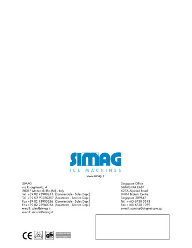 Pièces détachées SIMAG SC20 Annee 2007 