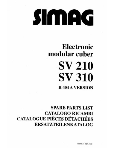 Pièces détachées SIMAG SV210 Annee 1998 