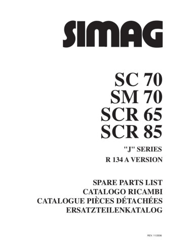 Pièces détachées SIMAG SCR65 Annee 2006 