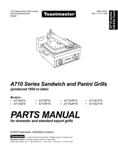 Pièces détachées TOASTMASTER A710LP 