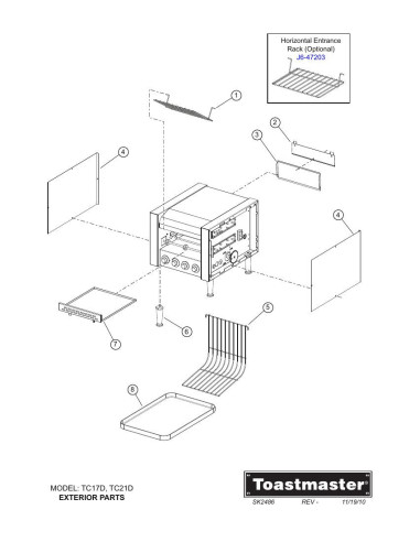 Pièces détachées TOASTMASTER TC17D 