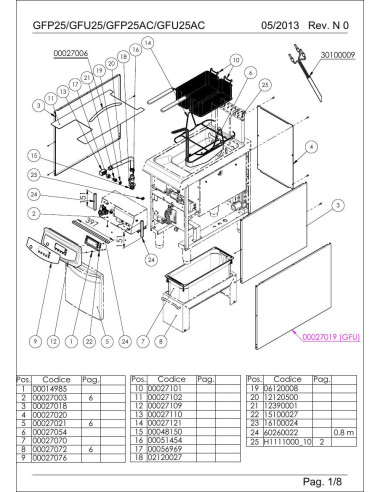 Pièces détachées ELFRAMO GFU25AC Annee 03-2014 - ELFRAMO GFU25AC - Annee 03-2014 - Elframo