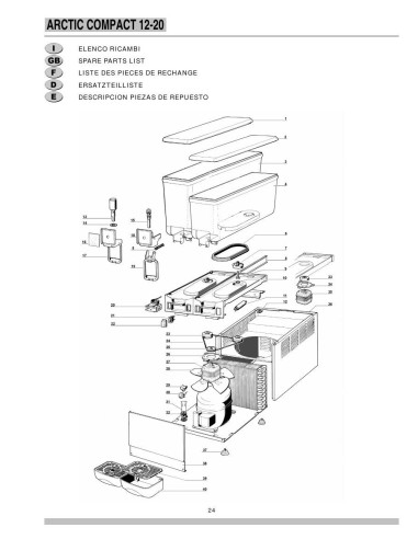 Pièces détachées UGOLINI ARCTIC COMPACT 12-1 Annee 0 REV0.7 