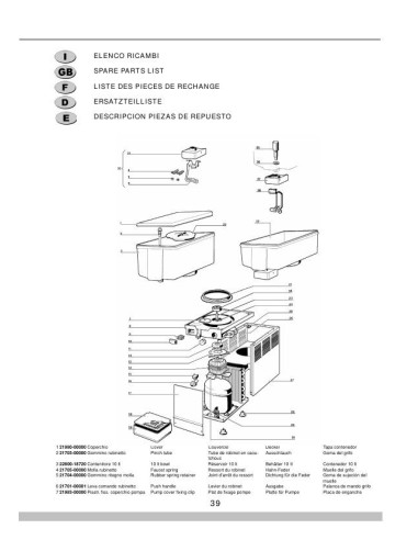 Pièces détachées UGOLINI CADDY 10-1 Annee 0 REV2.3 