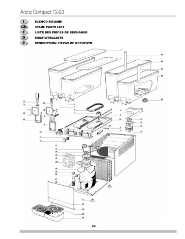 Pièces détachées UGOLINI ARCTIC COMPACT 20-3 Annee 0 REV1.9 