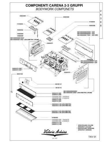 Pièces détachées VICTORIA ARDUINO VA388-BLACK-EAGLE 2016 