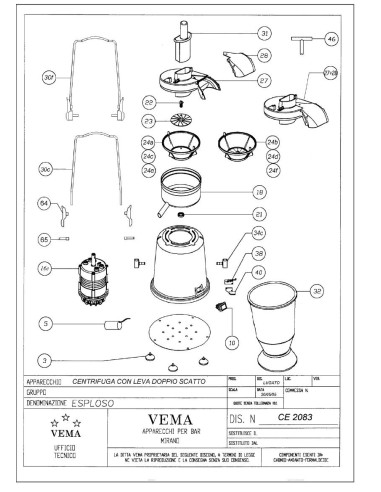 Pièces détachées VEMA CE 2083 Annee 2005 