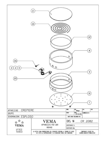 Pièces détachées VEMA CR 2082 Annee 2004 