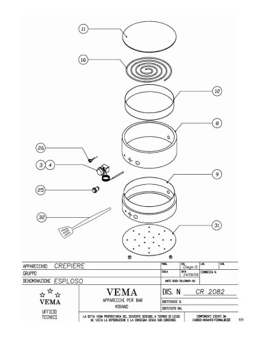 Pièces détachées VEMA CR 2082 Annee 2008 