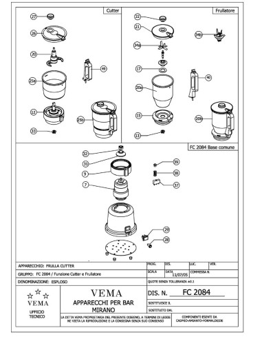 Pièces détachées VEMA FC 2084 Annee 2005 