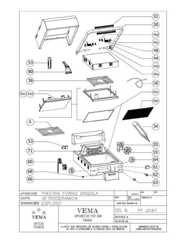 Pièces détachées VEMA PF 2097 Annee 2013 