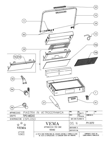 Pièces détachées VEMA PV 2070 Annee 2008 