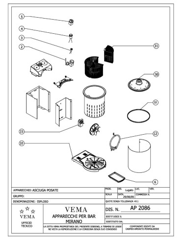 Pièces détachées VEMA AP 2086 Annee 2005 