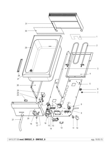 Pièces détachées TECNOINOX BM70E0 Annee 05-2015 