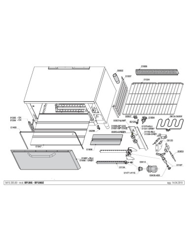 Pièces détachées TECNOINOX BF120G Annee 04-2010 